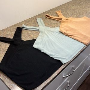 Set of 3 across Strap Halter Tops